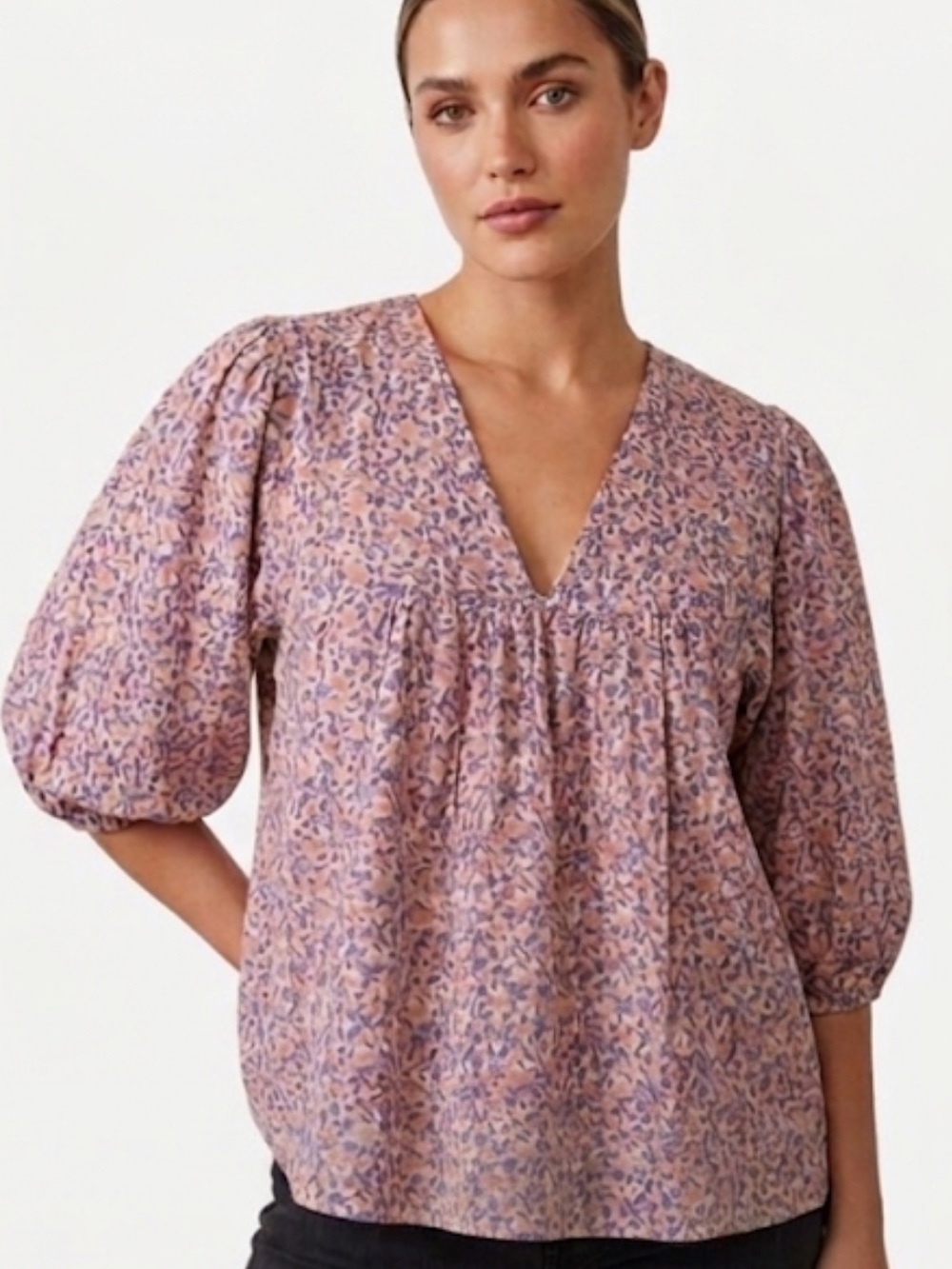 Mirth Puff Sleeve Belem Top Size Medium